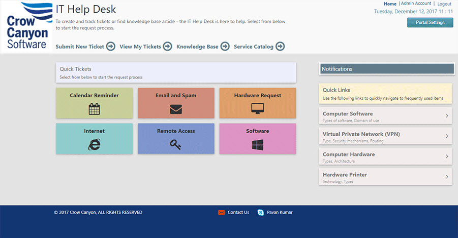screenshot of NITRO Help Desk